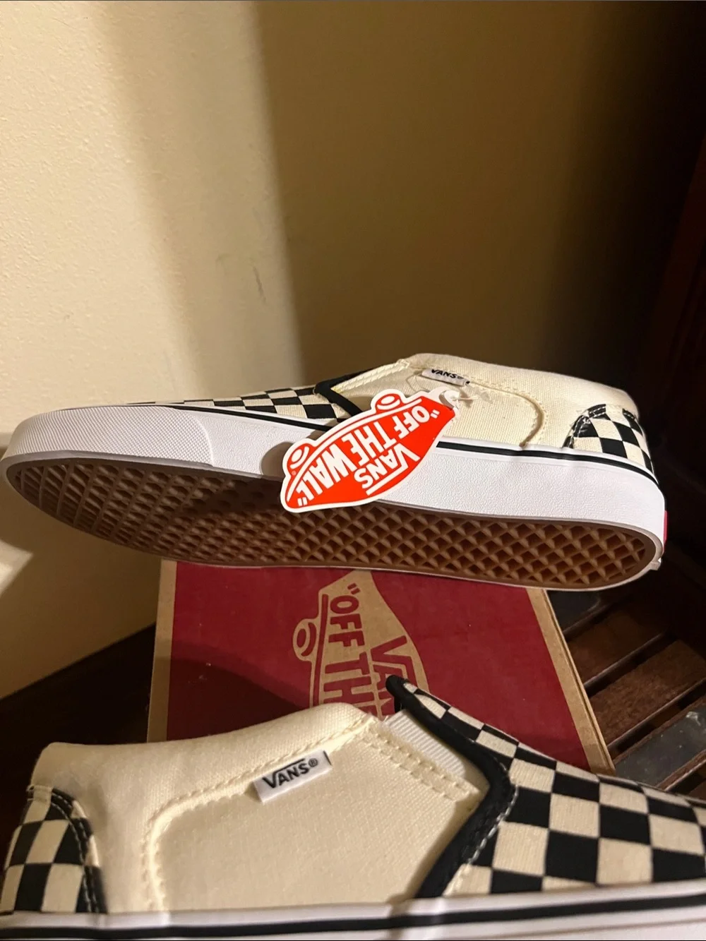 Vans Checkerboard Slip-On Sneakers - Black & White